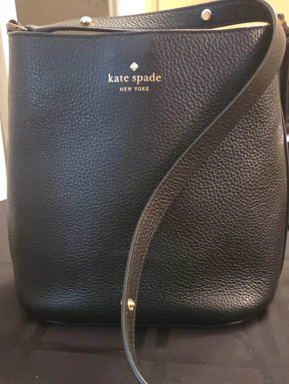 Kate Spade Black Pebbled Leather Crossbody Bag